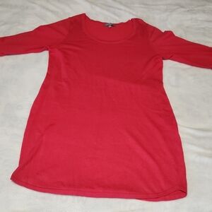 NY Collection Vibrant Red Long Sleeve Dress